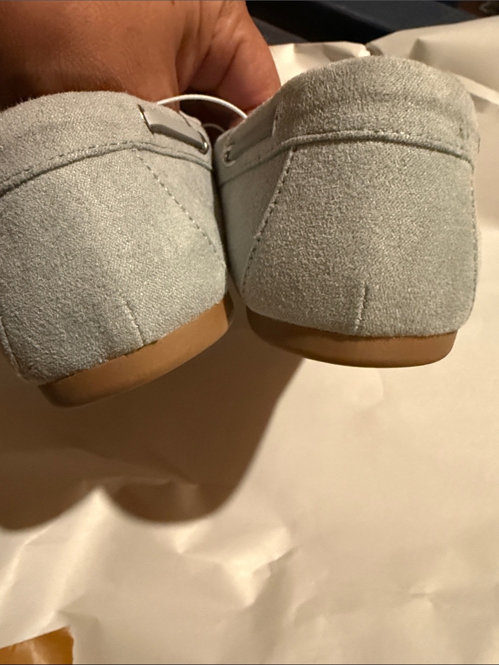 Old Navy Faux Suede loafers  - Light blue size 7 - Picture 4 of 6